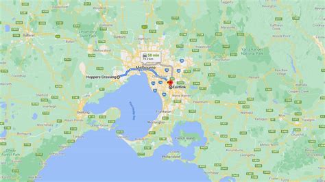 Distance from Dandenong North to Hoppers Crossing